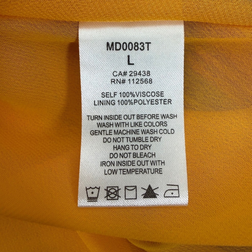 Miss Me Maxi Dress Women's Large Viscose Striped Plunge V Neck Boho Yellow New - Picture 8 of 10